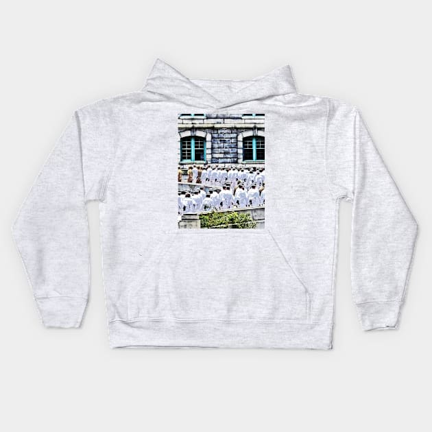 US Naval Academy - After the Noon Meal Formation Kids Hoodie by SusanSavad
